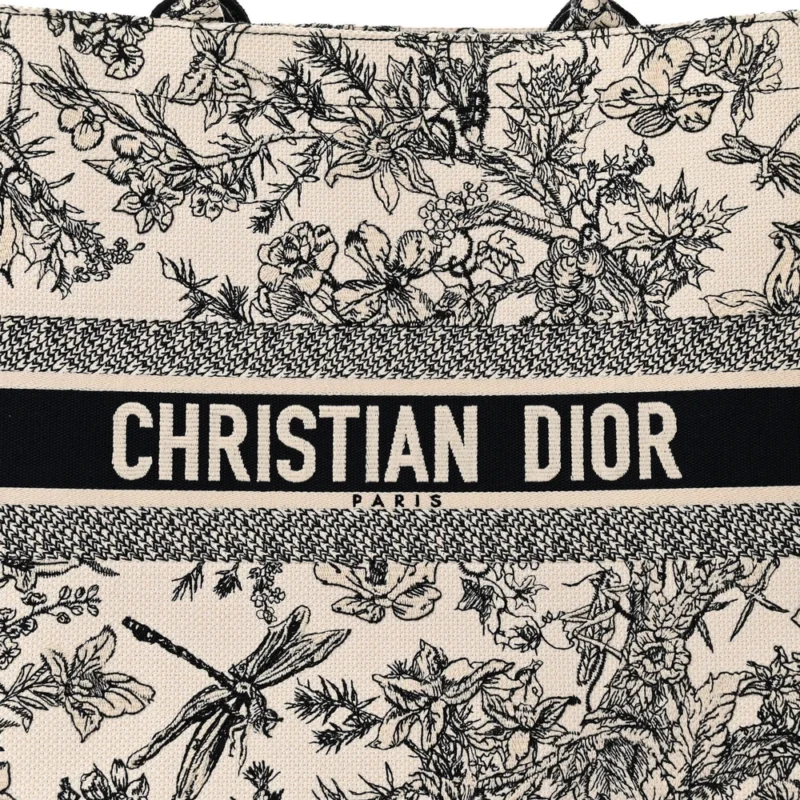 DIOR LARGE ZODIAC TOILE DE JOUY BOOK TOTE LATTE EMBROIDERED CANVAS - Image 8
