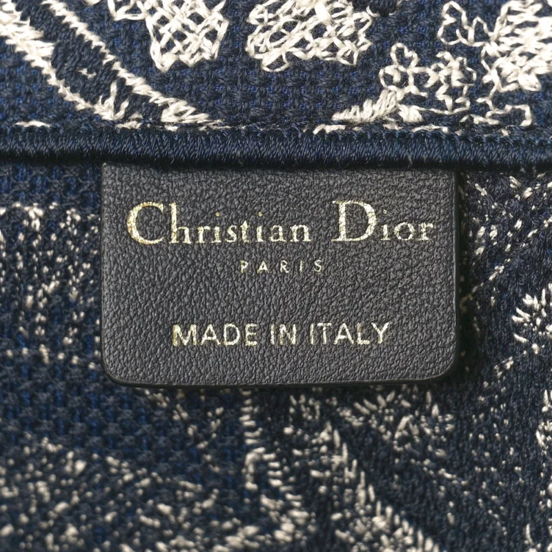DIOR LARGE TOILE DE JOUY DIORIVIERA BOOK TOTE BLUE REVERSE EMBROIDERED CANVAS - Image 2