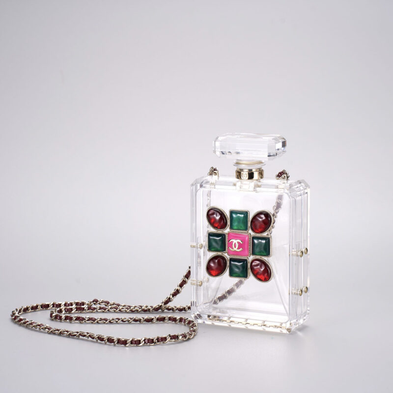 CHANEL TRANSPARENT ACRYLIC PERFUME BOTTLE CROSSBODY BAG - Image 2