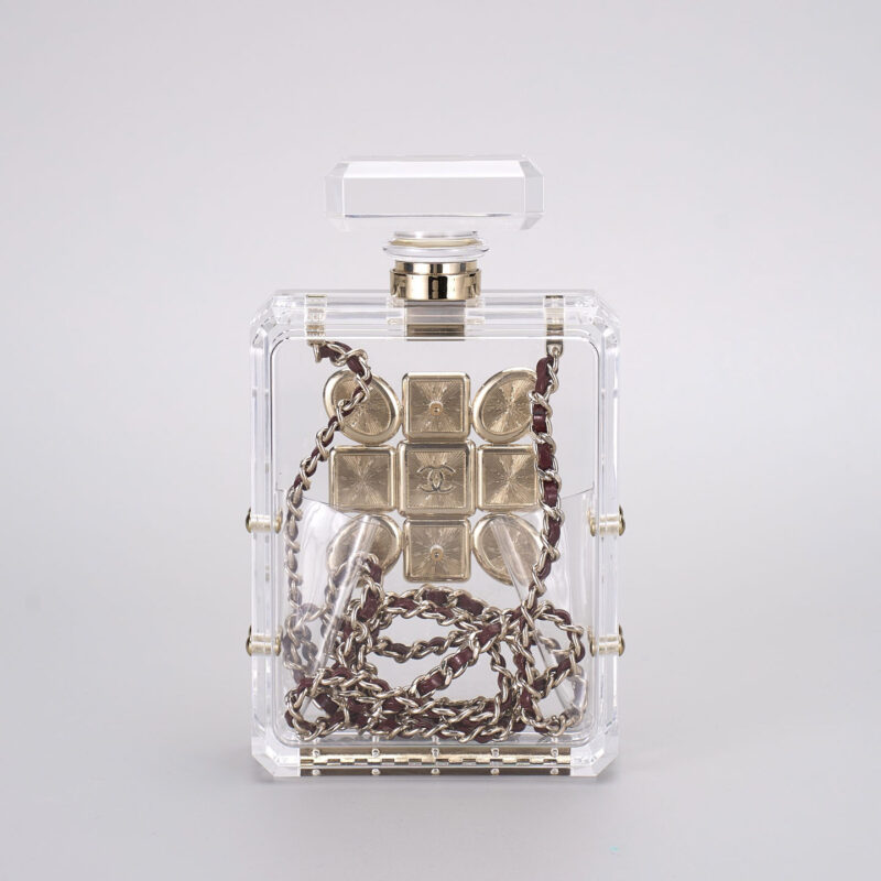 CHANEL TRANSPARENT ACRYLIC PERFUME BOTTLE CROSSBODY BAG - Image 3