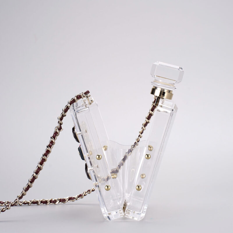 CHANEL TRANSPARENT ACRYLIC PERFUME BOTTLE CROSSBODY BAG - Image 4