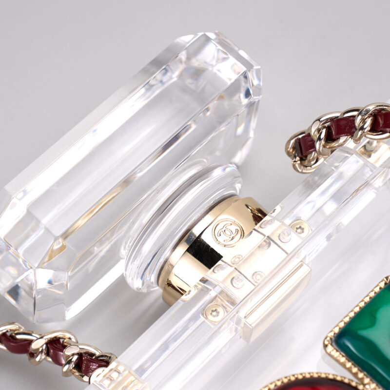 CHANEL TRANSPARENT ACRYLIC PERFUME BOTTLE CROSSBODY BAG - Image 6