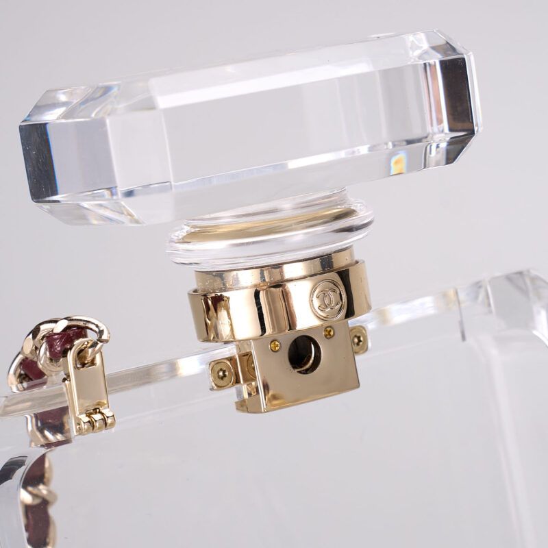 CHANEL TRANSPARENT ACRYLIC PERFUME BOTTLE CROSSBODY BAG - Image 8