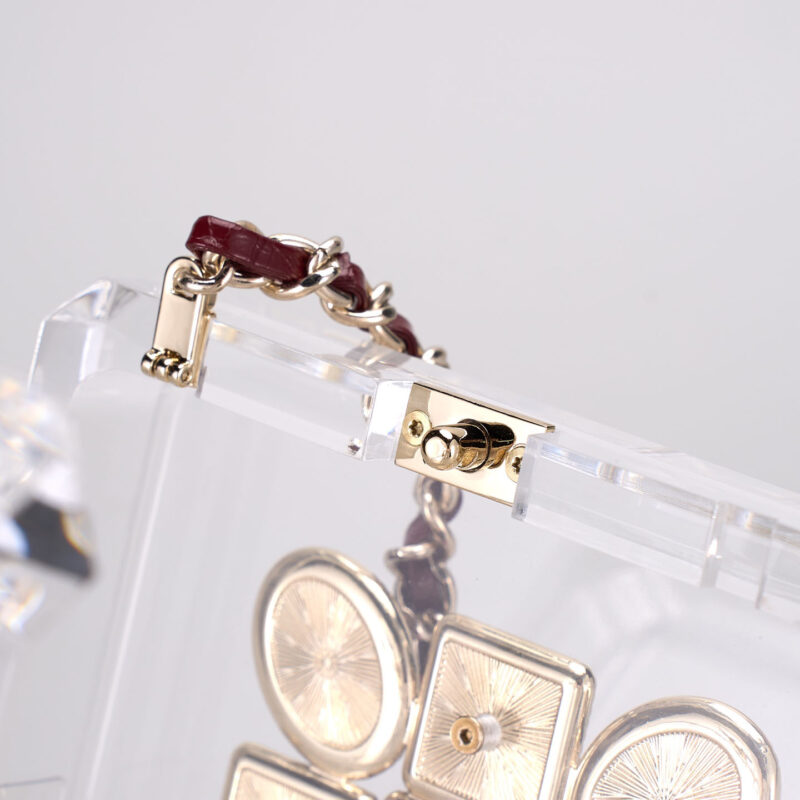CHANEL TRANSPARENT ACRYLIC PERFUME BOTTLE CROSSBODY BAG - Image 9