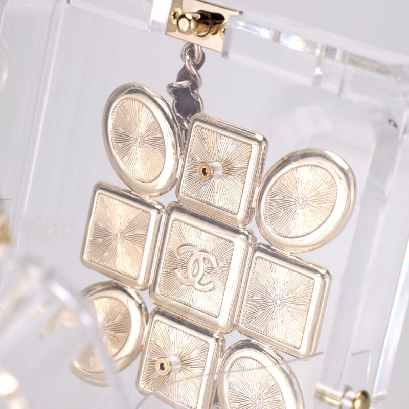 CHANEL TRANSPARENT ACRYLIC PERFUME BOTTLE CROSSBODY BAG - Image 10