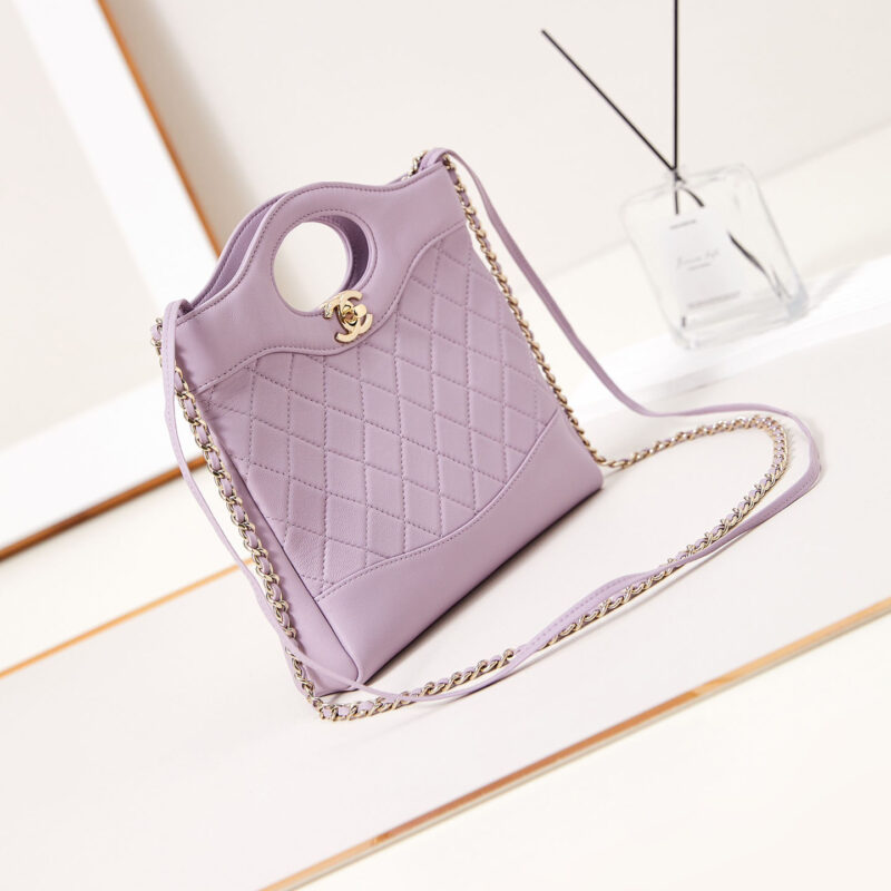 CHANEL OIL WAX LEATHER PURPLE CROSSBODY BAGS - Image 4