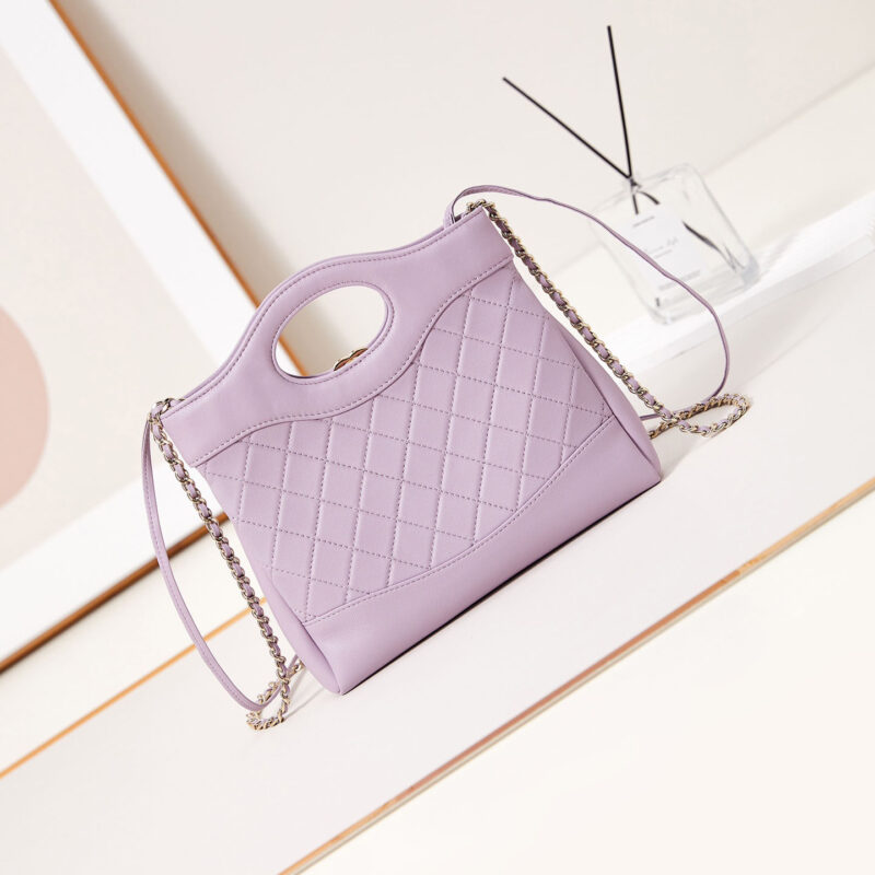 CHANEL OIL WAX LEATHER PURPLE CROSSBODY BAGS - Image 5