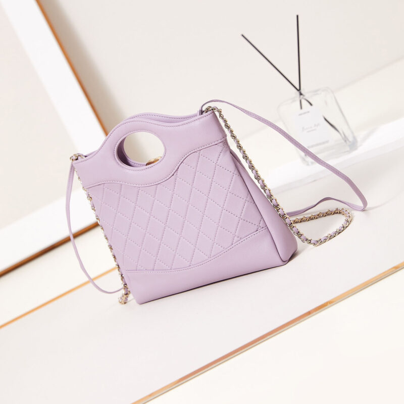 CHANEL OIL WAX LEATHER PURPLE CROSSBODY BAGS - Image 6