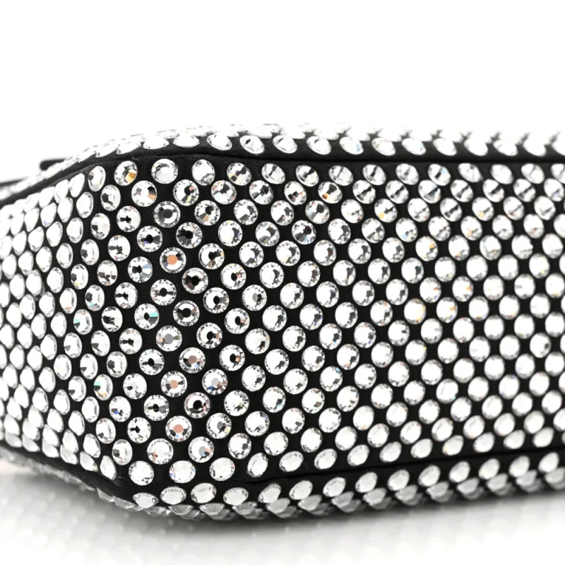 PRADA MINI RE-EDITION 2000 BAG CRISTAL SATIN & CRYSTAL SILVER HARDWARE - Image 4