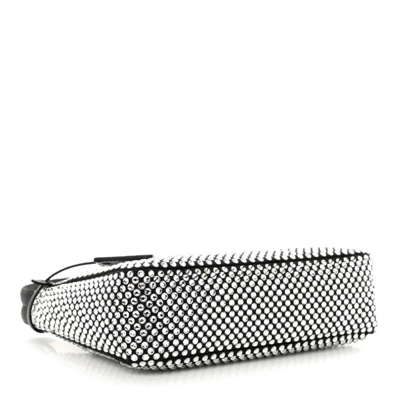 PRADA MINI RE-EDITION 2000 BAG CRISTAL SATIN & CRYSTAL SILVER HARDWARE - Image 6