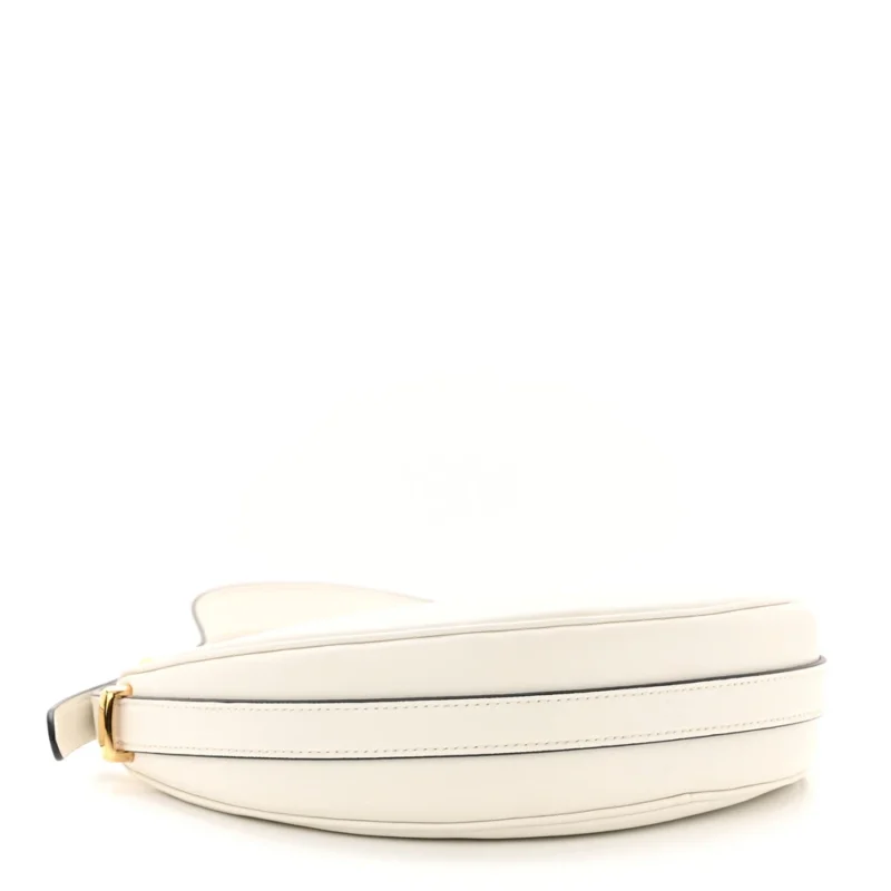 PRADA MEDIUM ARQUE SHOULDER BAG WHITE SOFT CALFSKIN LEATHER GOLD HARDWARE - Image 6