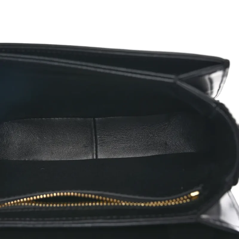 CELINE SMALL TRIOMPHE BAG BLACK SHINY CALFSKIN LEATHER GOLD HARDWARE - Image 7