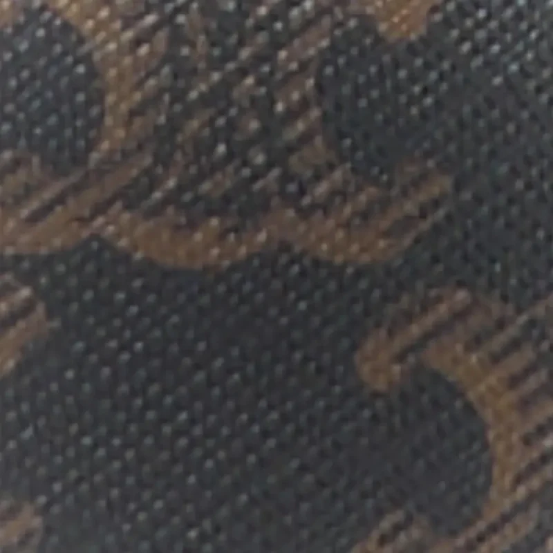 CELINE SMALL TABOU CLUTCH ON STRAP TAN TRIOMPHE CANVAS & CALFSKIN LEATHER GOLD HARDWARE - Image 9