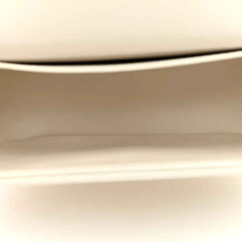 CELINE MINI TRIOMPHE BAG WHITE SHINY CALFSKIN LEATHER GOLD HARDWARE - Image 7