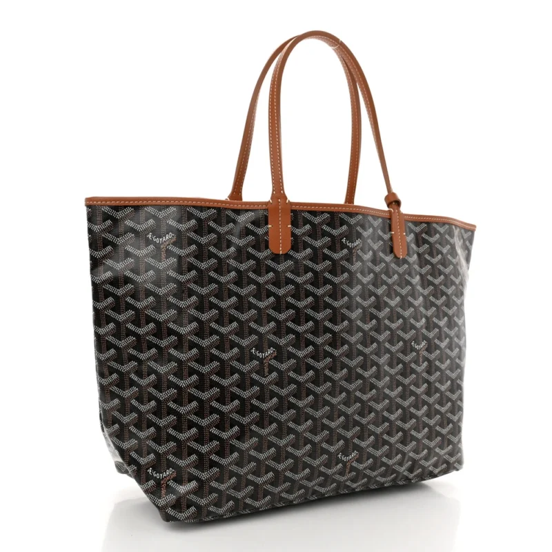 GOYARD SAINT LOUIS TOTE PM BLACK/GOLD GOYARDINE CANVAS - Image 2