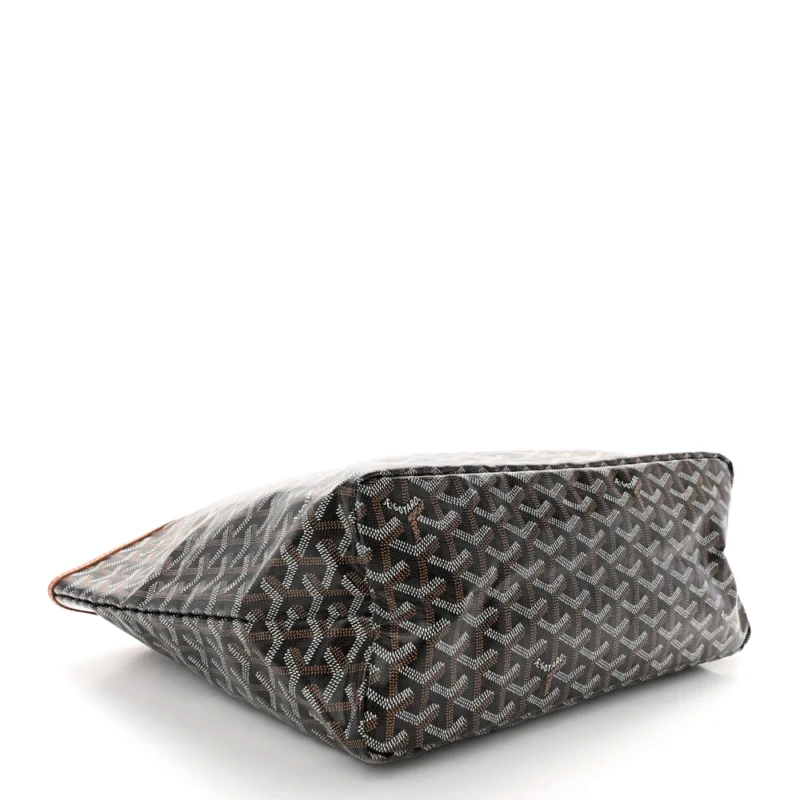GOYARD SAINT LOUIS TOTE PM BLACK/GOLD GOYARDINE CANVAS - Image 5