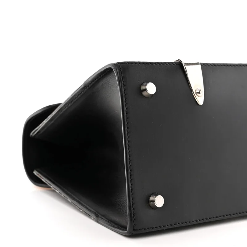 GOYARD SAIGON PM BLACK GOYARDINE CANVAS SILVER HARDWARE - Image 4