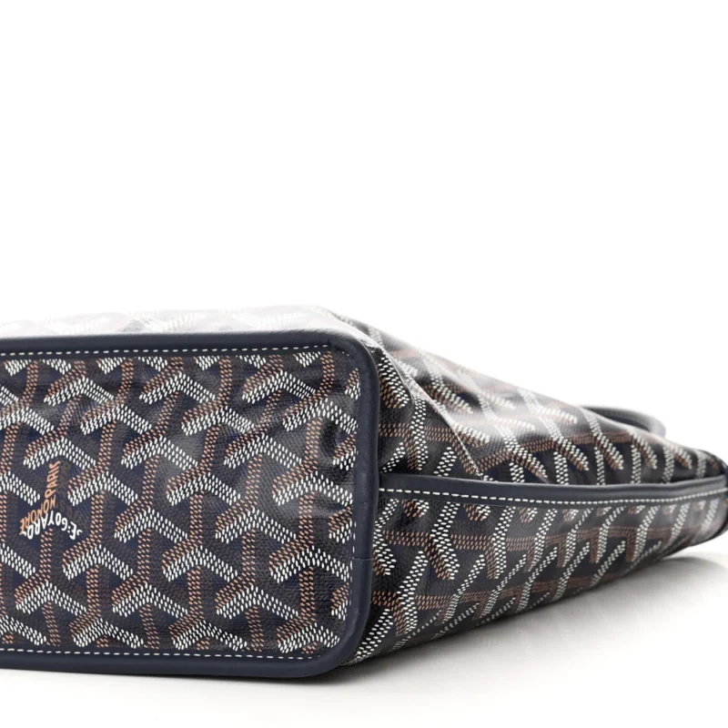 GOYARD REVERSIBLE MINI ANJOU TOTE NAVY GOYARDINE CANVAS - Image 4