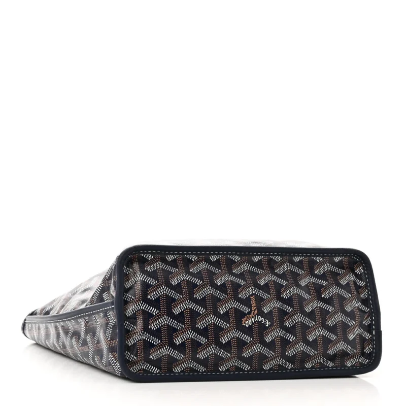 GOYARD REVERSIBLE MINI ANJOU TOTE NAVY GOYARDINE CANVAS - Image 5