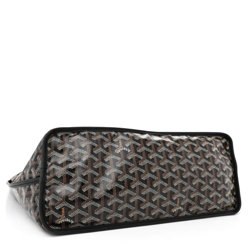 GOYARD REVERSIBLE ANJOU TOTE PM BLACK GOYARDINE CANVAS - Image 5