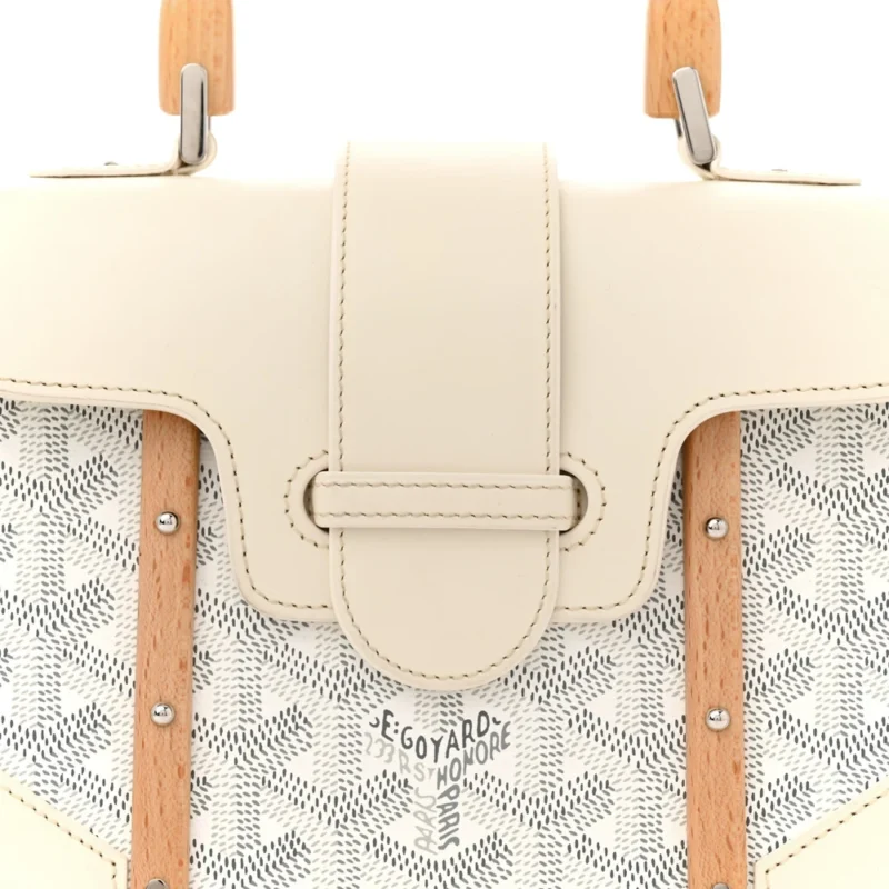 GOYARD MINI SAIGON STRUCTURED WHITE GOYARDINE CANVAS - Image 8