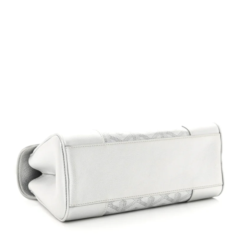 GOYARD MINI SAIGON BAG PRECIOUS METALS GOYARDINE CANVAS SILVER HARDWARE - Image 5