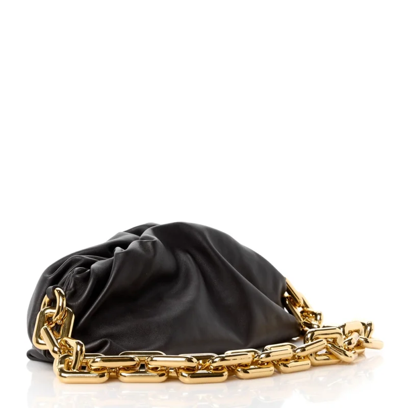 BOTTEGA VENETA MEDIUM THE POUCH CHAIN BLACK CALFSKIN LEATHER - Image 3