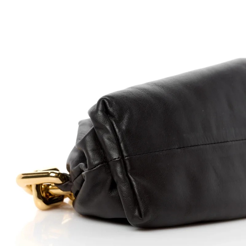 BOTTEGA VENETA MEDIUM THE POUCH CHAIN BLACK CALFSKIN LEATHER - Image 4