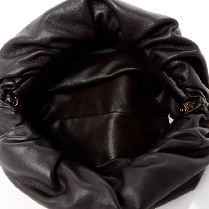 BOTTEGA VENETA MEDIUM THE POUCH CHAIN BLACK CALFSKIN LEATHER - Image 7