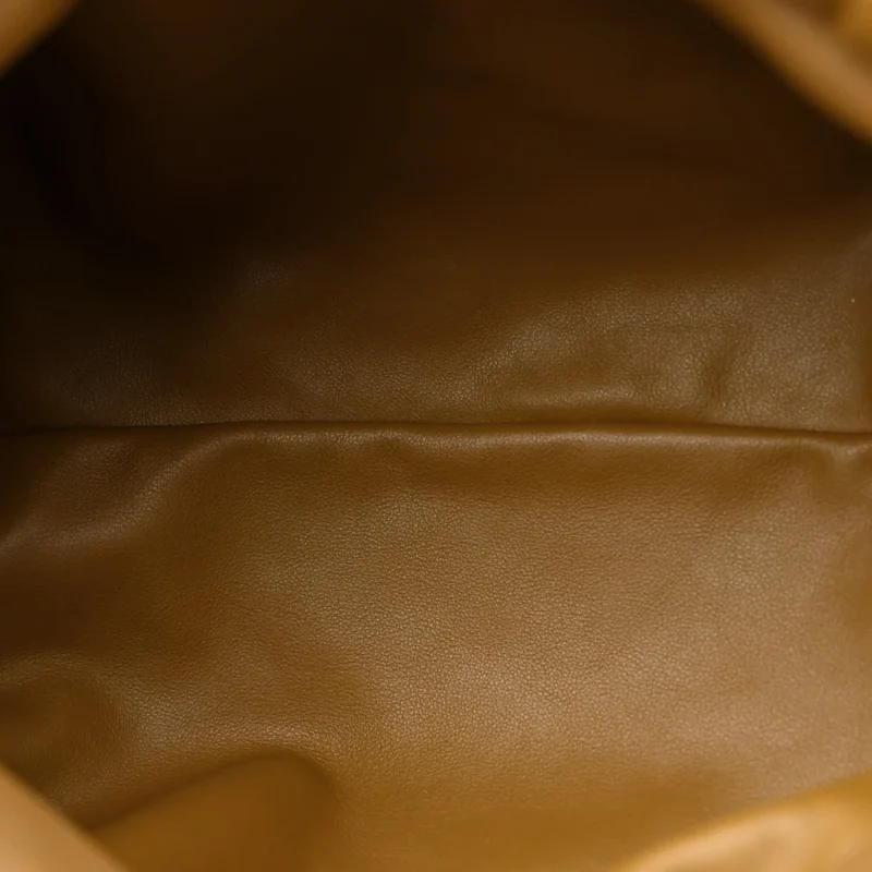 BOTTEGA VENETA MEDIUM INTRECCIATO THE POUCH CHAIN BAG CAMMELLO CALFSKIN LEATHER GOLD HARDWARE - Image 7
