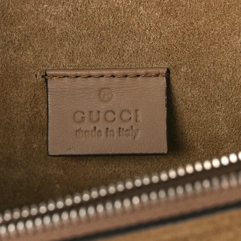 GUCCI SMALL DIONYSUS SHOULDER BAG TAUPE GG SUPREME MONOGRAM CANVAS AGED SILVER HARDWARE - Image 2