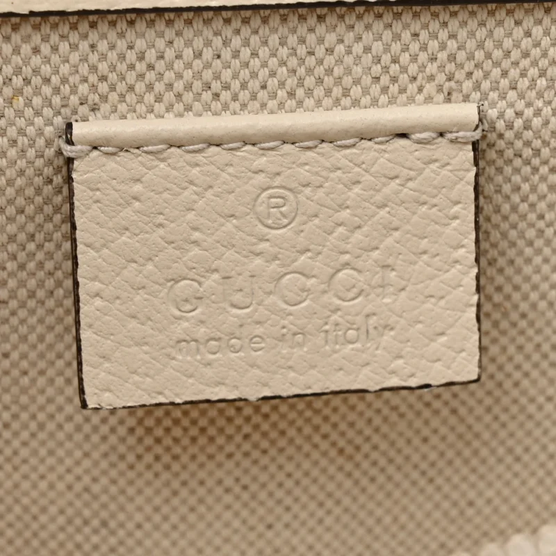 GUCCI SMALL DIONYSUS SHOULDER BAG MYSTIC WHITE TEXTURED CALFSKIN LEATHER & CRYSTAL AGED SILVER HARDWARE - Image 2