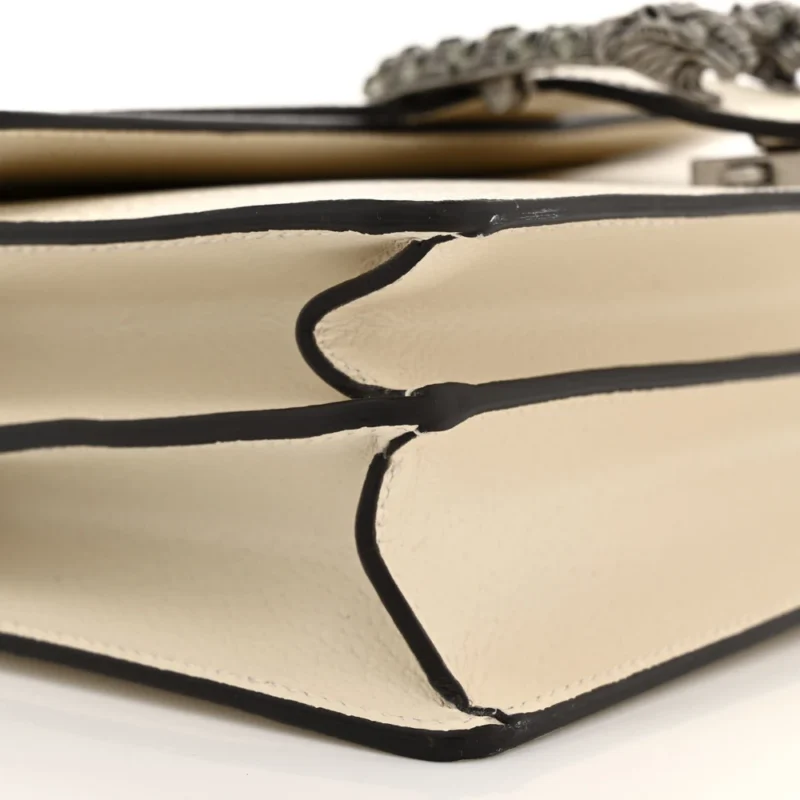 GUCCI SMALL DIONYSUS SHOULDER BAG MYSTIC WHITE TEXTURED CALFSKIN LEATHER & CRYSTAL AGED SILVER HARDWARE - Image 5