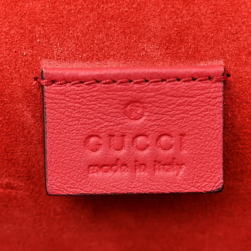 GUCCI SMALL DIONYSUS SHOULDER BAG RED GG SUPREME MONOGRAM COATED CANVAS AGED SILVER HARDWARE - Image 2
