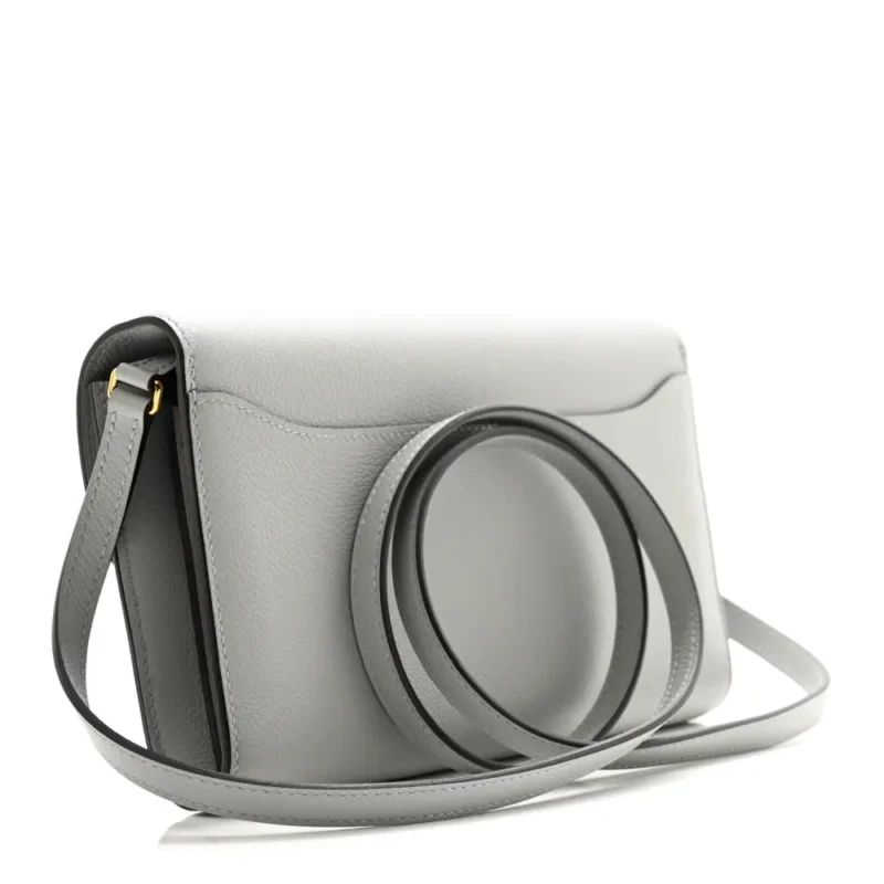 HERMERS CONSTANCE WALLET TO GO BLEU GLACIER EVERCOLOR LEATHER GOLD HARDWARE - Image 3