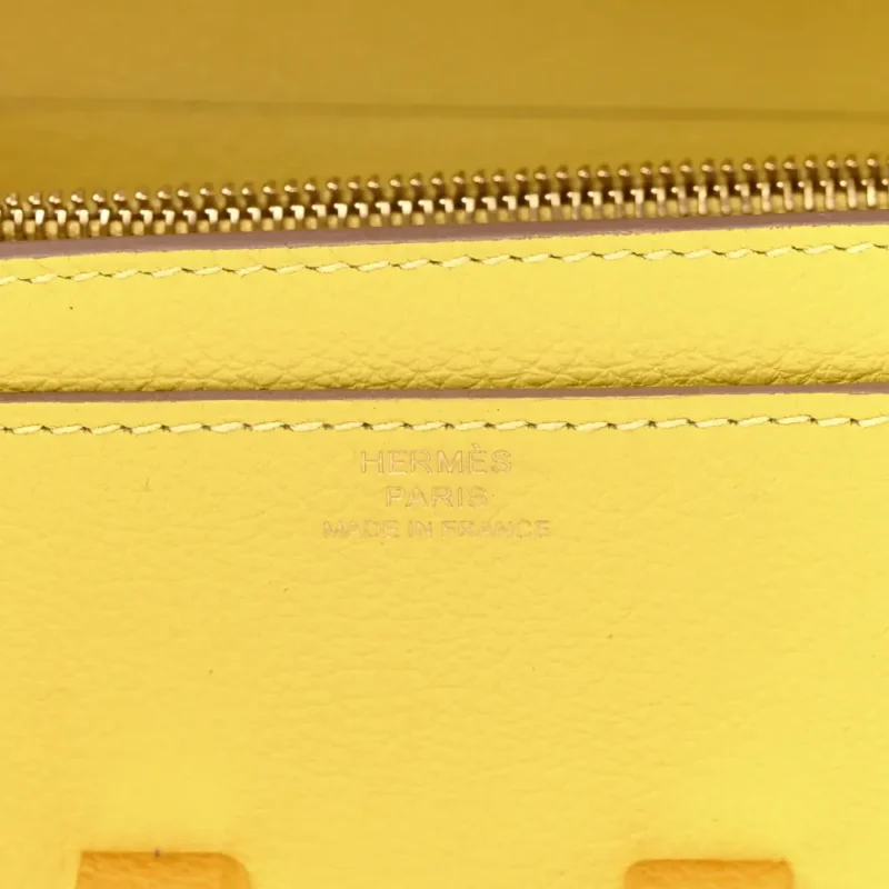 HERMERS CONSTANCE WALLET TO GO LIME EVERCOLOR LEATHER GOLD HARDWARE - Image 2