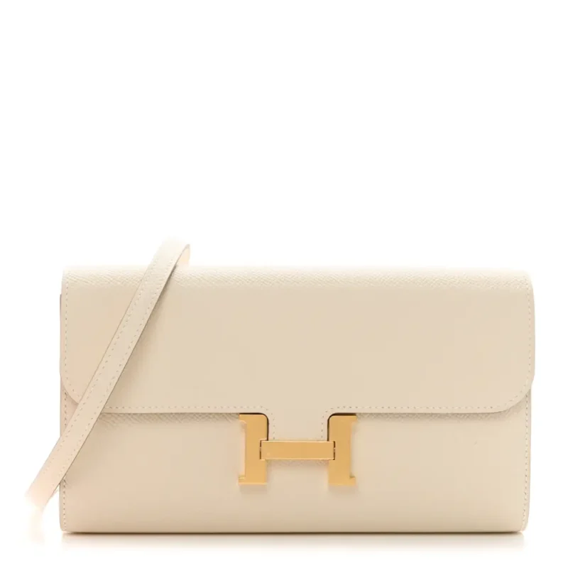 HERMERS CONSTANCE WALLET TO GO BETON EVERCOLOR LEATHER GOLD HARDWARE
