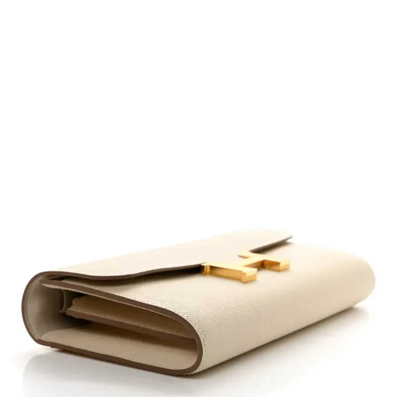 HERMERS CONSTANCE WALLET TO GO BETON EVERCOLOR LEATHER GOLD HARDWARE - Image 6