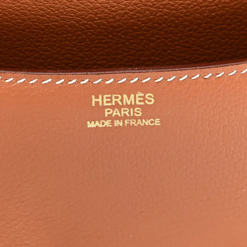 HERMERS CONSTANCE 24 BROWN EVERCOLOR LEATHER GOLD HARDWARE - Image 2