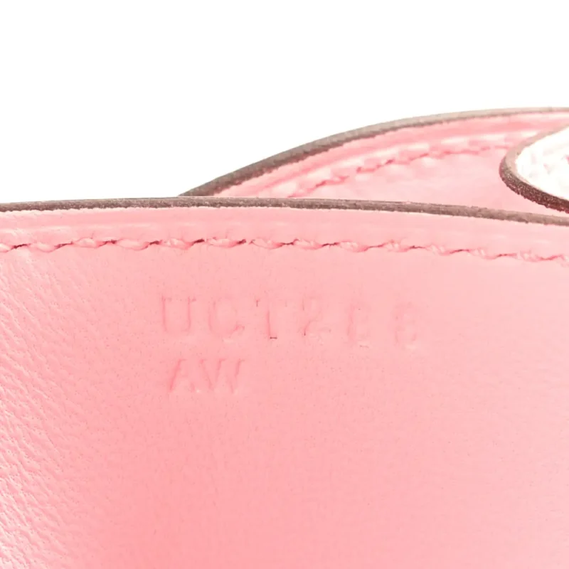 HERM??S CONSTANCE 18 ROSE SAKURA CH??VRE MYSORE LEATHER SILVER HARDWARE - Image 8