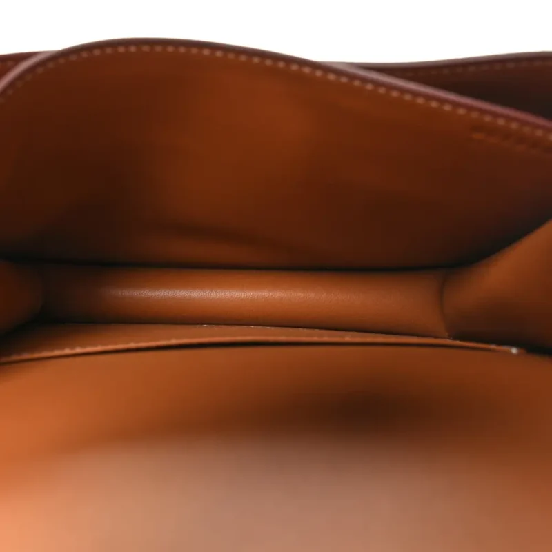 HERMERS CONSTANCE 18 BROWN EPSOM LEATHER ROSE GOLD HARDWARE - Image 8
