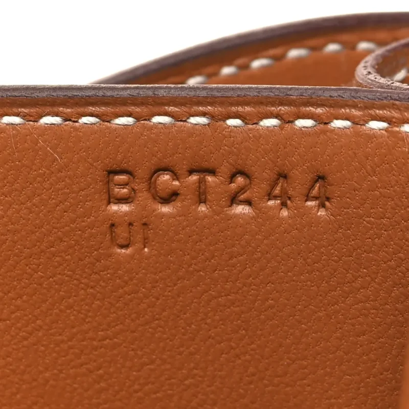 HERMERS CONSTANCE 18 BROWN EPSOM LEATHER ROSE GOLD HARDWARE - Image 10