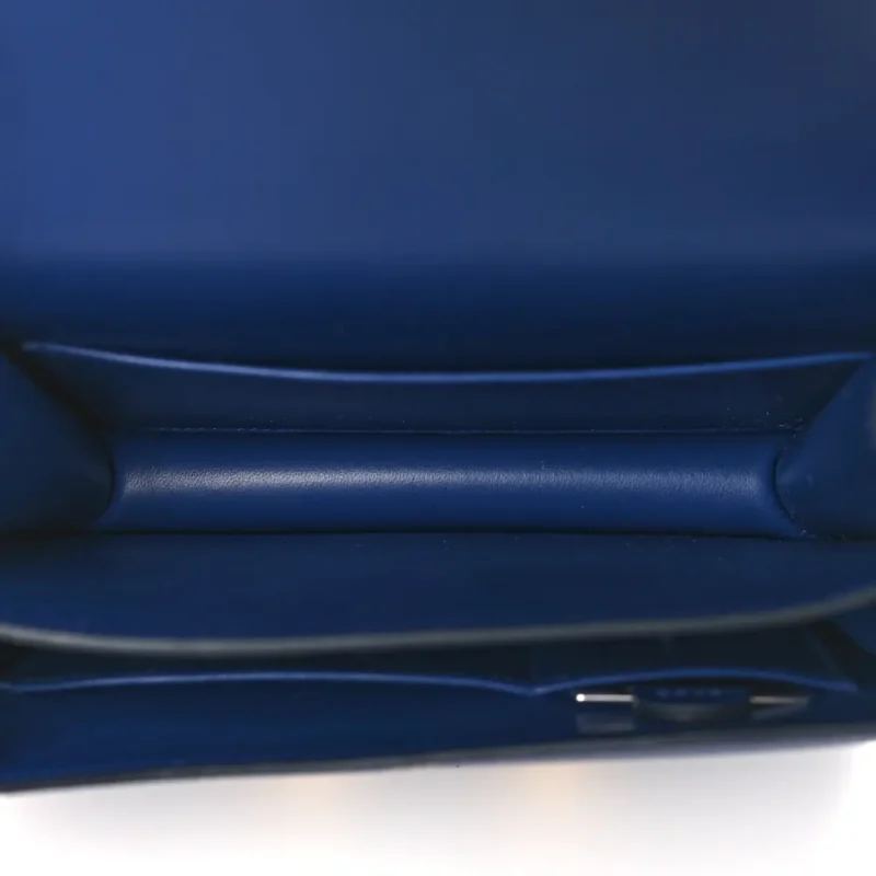 HERMERS CONSTANCE 18 BLEU SAPHIR EPSOM LEATHER GOLD HARDWARE - Image 7