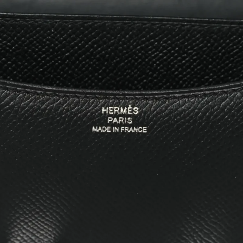 HERMERS CONSTANCE 18 BLACK EPSOM LEATHER GOLD HARDWARE - Image 2