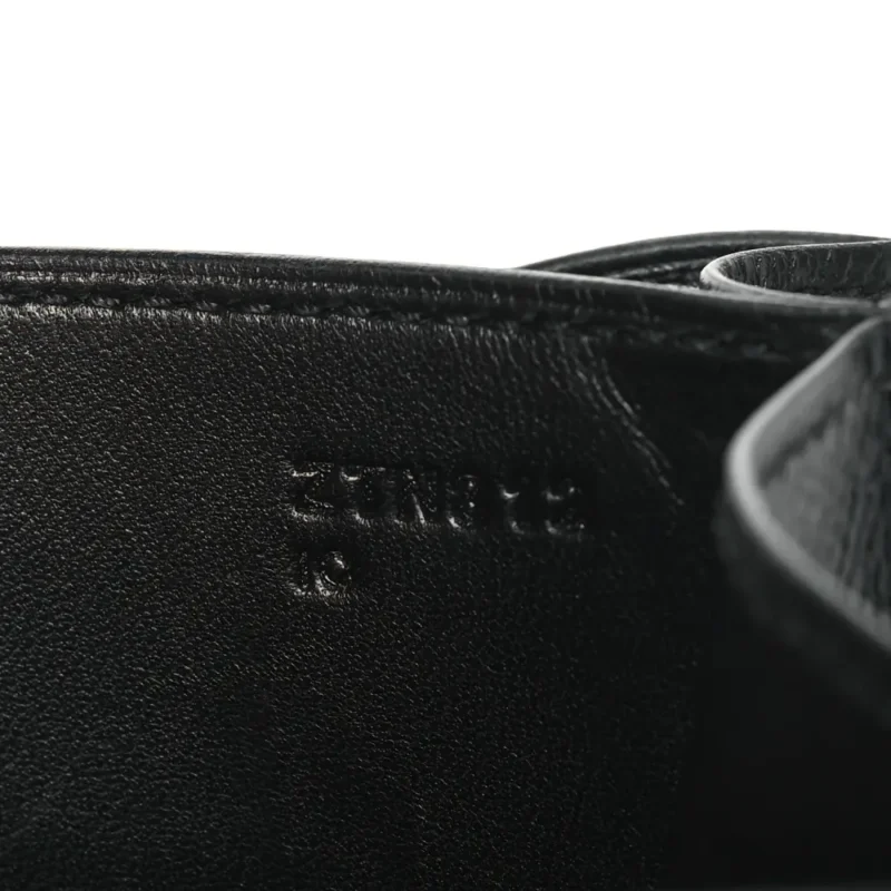 HERMERS CONSTANCE 18 BLACK EPSOM LEATHER GOLD HARDWARE - Image 8