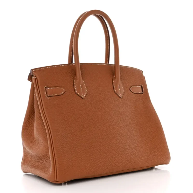 HERMERS BIRKIN BROWN EPSOM LEATHER PALLADIUM HARDWARE - Image 3
