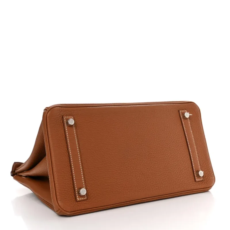 HERMERS BIRKIN BROWN EPSOM LEATHER PALLADIUM HARDWARE - Image 6