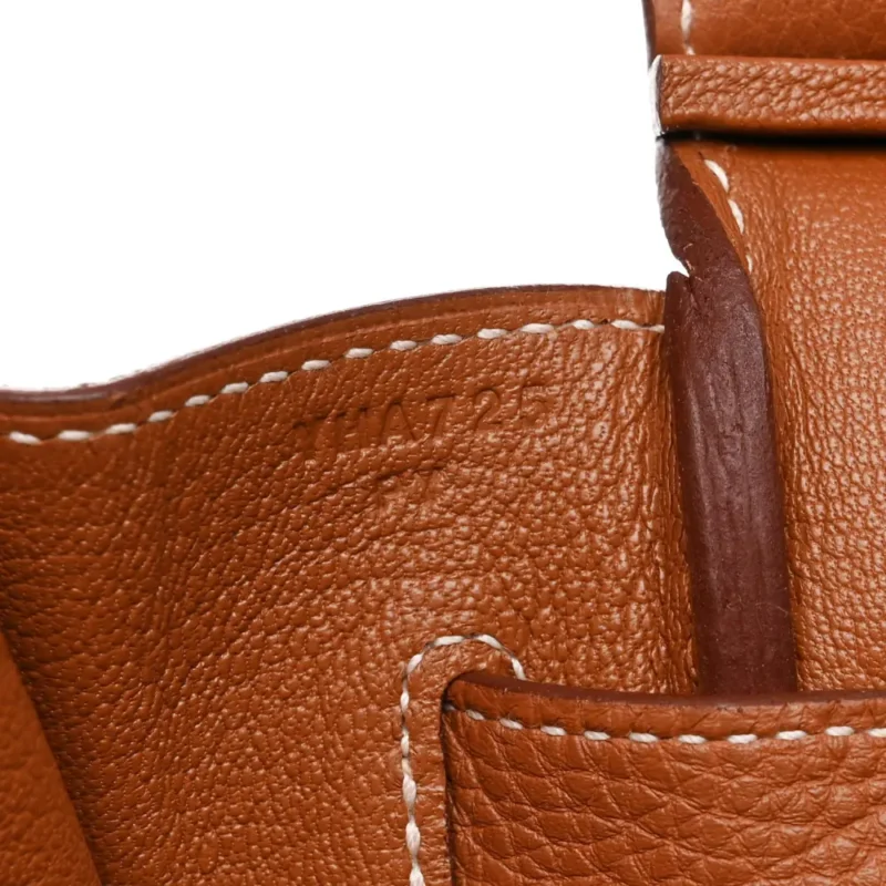 HERMERS BIRKIN BROWN EPSOM LEATHER PALLADIUM HARDWARE - Image 8