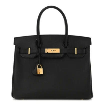 HERMES BIRKIN 30 BLACK EPSOM LEATHER GOLD HARDWARE