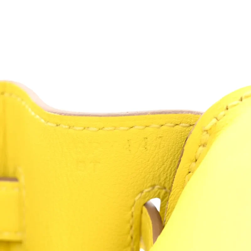 HERMES BIRKIN 25 LIME SWIFT LEATHER PALLADIUM HARDWARE - Image 8